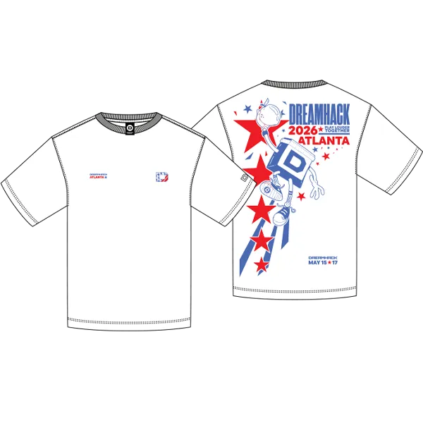 DreamHack Atlanta 2026 Clicky Short Sleeve T Shirt White ATL26